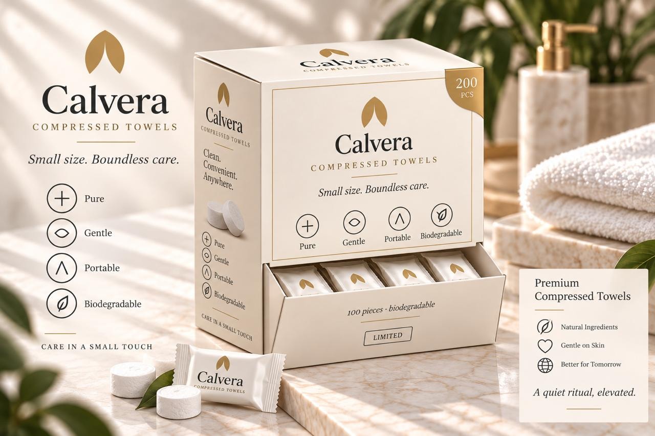 Calvera Travel — Calvera compressed towels